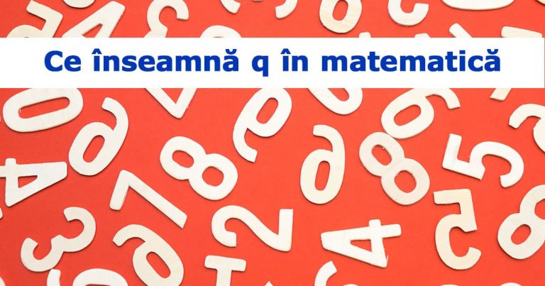 Ce înseamnă q în matematică
