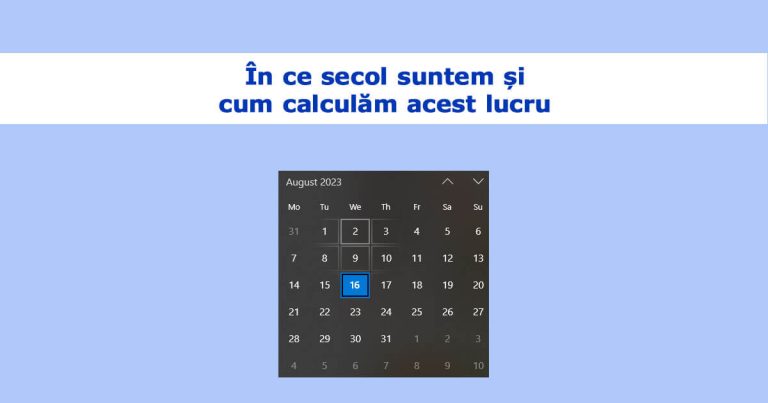 În ce secol suntem
