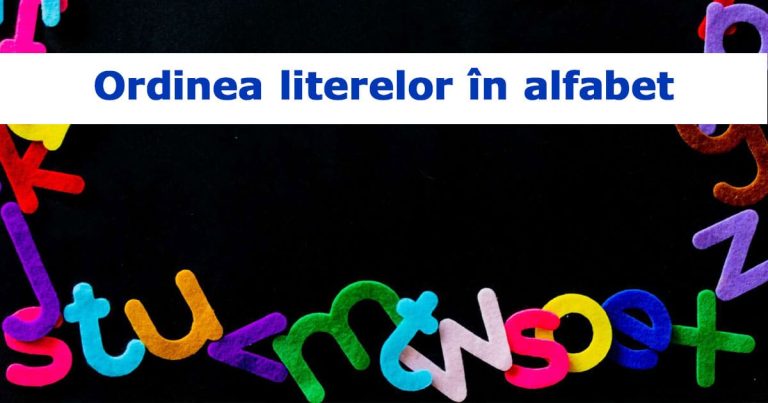 ordiena literelor in alfabet