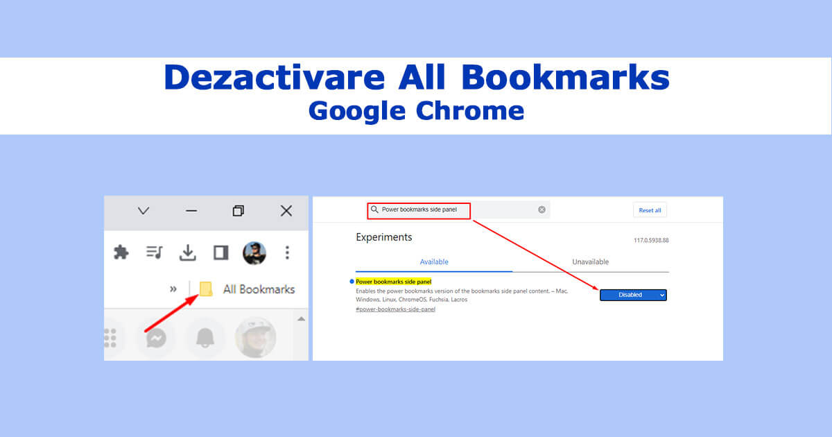 Cum scapi de All Bookmarks din Chrome