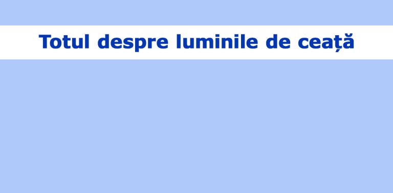 De unde se aprind luminile de ceață și ce culori au