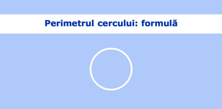Perimetrul cercului: formulă